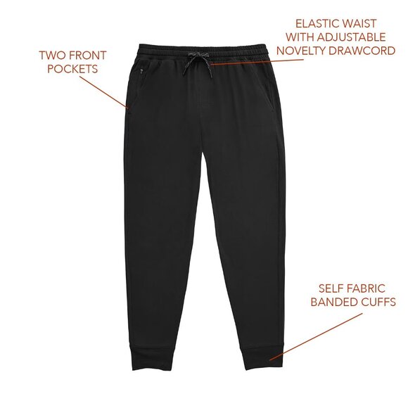 NWT Members Mark Men Favorite Soft Jogger Pants Media Pocket Drawstring Waist XL - Picture 3 of 8